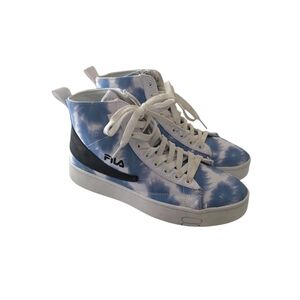 Fila Blue Tie-Dye High-Top Sneakers Sz.8